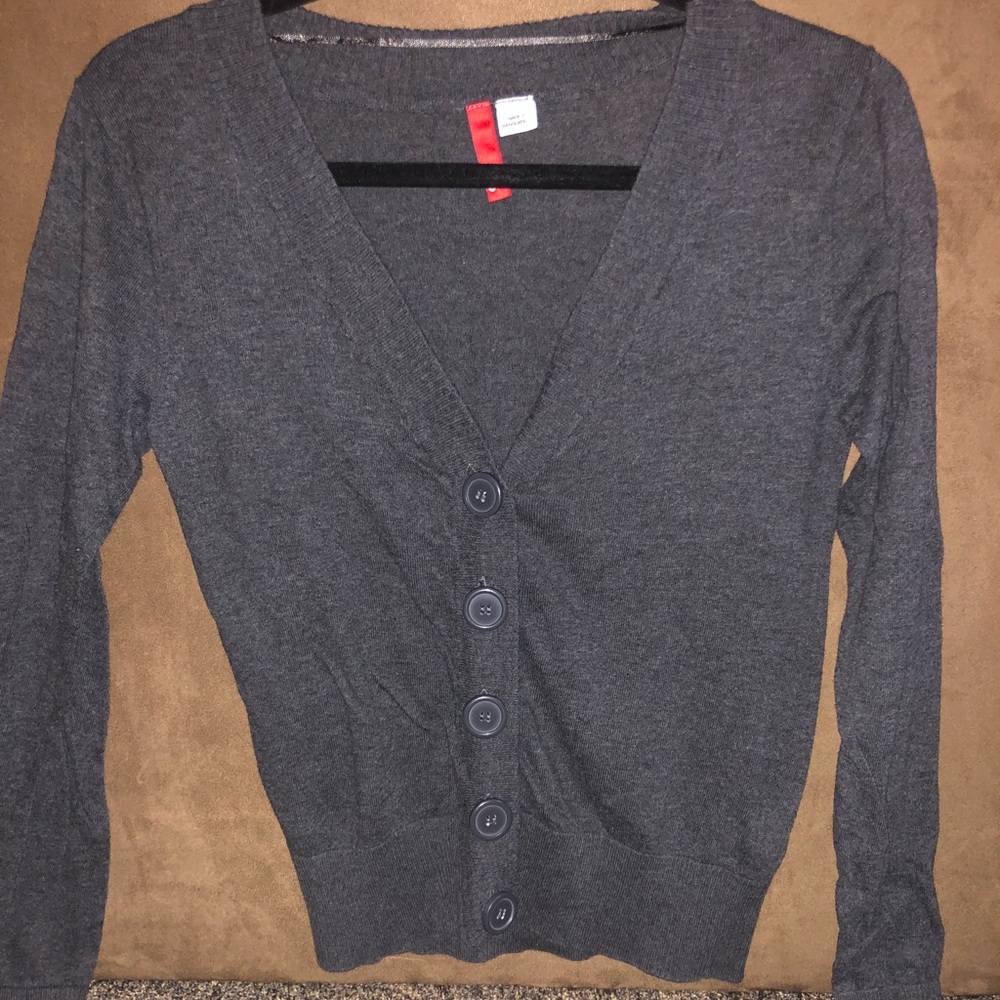 Grey button up cardigan size 38 (medium/ size 8)